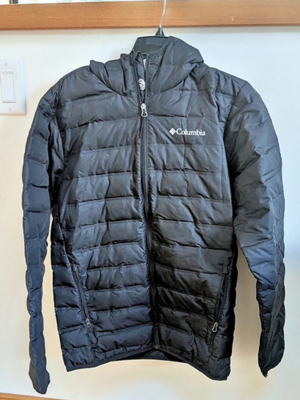 Columbia Powder Lite Hooded Jacket Black Puffer